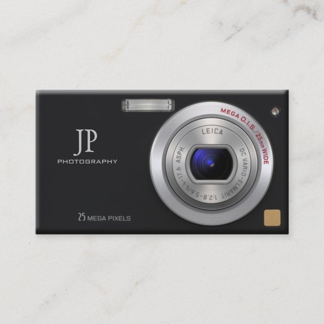 Carte De Visite Photographe compact de professionnel d'appareil (Devant)