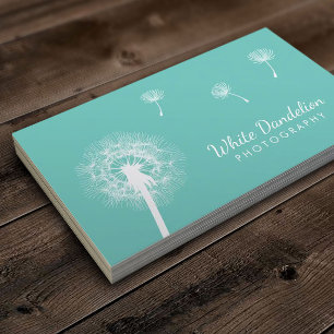 Carte De Visite Photographe Dandelion Lumière Photographie Turquo