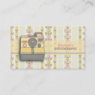 Carte De Visite Photographe de caméra instantanée Retro