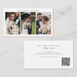 Carte De Visite Photographe de code QR et gestionnaire Studio