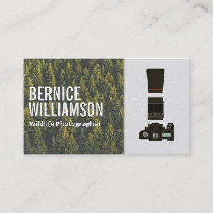 Carte De Visite Photographe de la faune   Équipement caméra