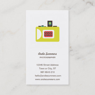 Carte De Visite Photographe de l'appareil photo Super S coloré amu