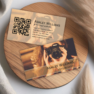 Carte De Visite Photographe de photo et de code QR