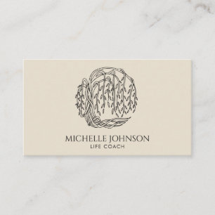 Carte De Visite Photographe de Willow Tree Logo Arbre de vie