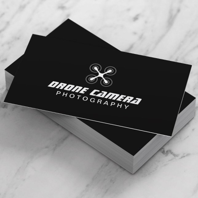 Carte De Visite Photographe Drone Vidéo aérienne et photographie (Créateur téléchargé)