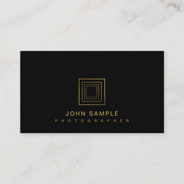Carte De Visite Photographe Élégant Photographie Style Luxe élégan (Devant)