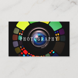Carte De Visite Photographe indépendant Caméra Photographie noir