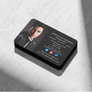 Carte De Visite Photographe indépendant des médias sociaux Photo C