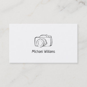 Carte De Visite Photographe Indépendant Griffonnage d'Appareil Pho