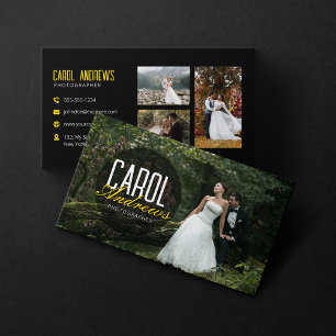Carte De Visite Photographe Mariage moderne Collage photo