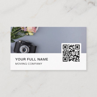 Carte De Visite Photographe mariage QR Code Logo Médias sociaux