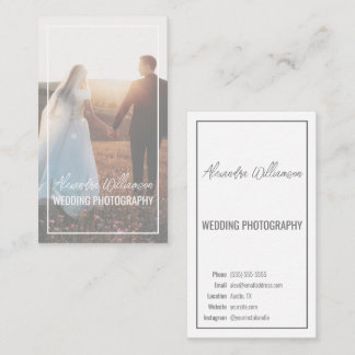 Carte De Visite Photographe Mariage simple et élégant moderne