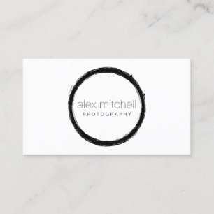 Carte De Visite Photographe minimal de cercle de traçage