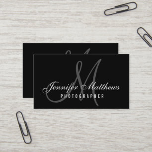 Carte De Visite Photographe minimaliste Élégant Script Photographi