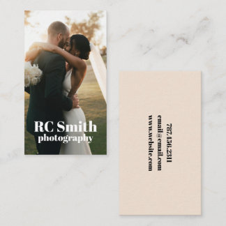 Carte de visite photographe moderne