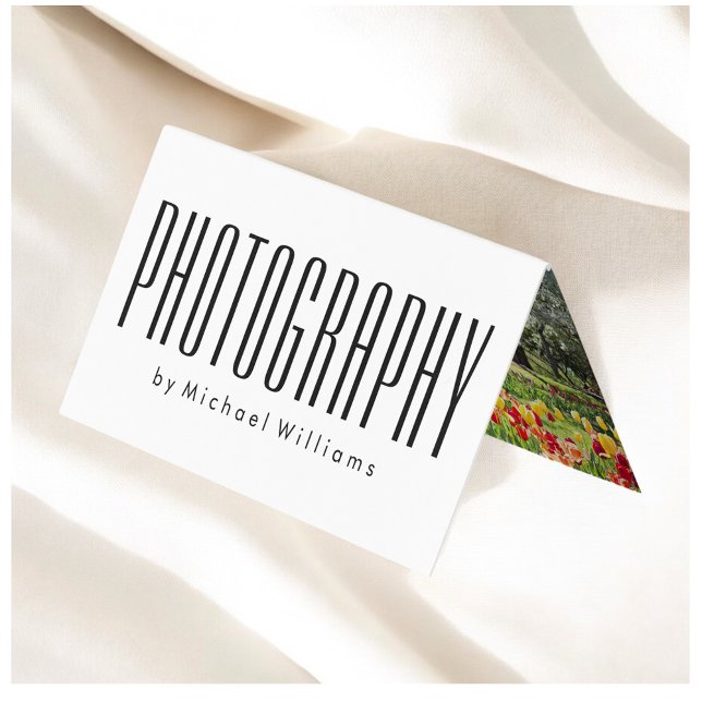 Carte De Visite Photographe moderne tendance Bold (Créateur téléchargé)