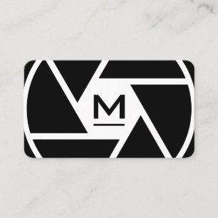 Carte de visite photographe monogramme de lentille