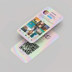 Carte De Visite Photographe monographie Holographique Instagram