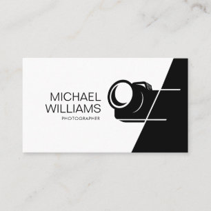 Carte de visite photographe noir et blanc minimal