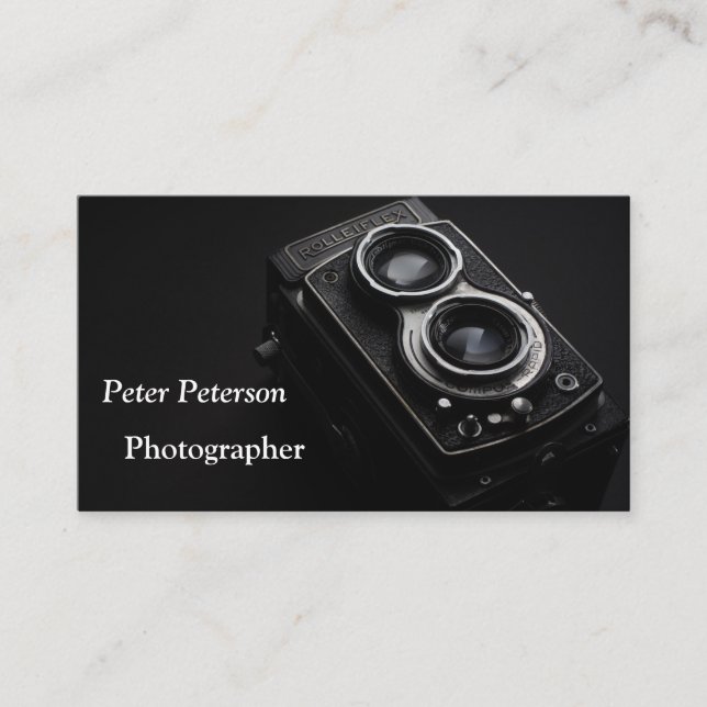 Carte De Visite Photographe photo noir et blanc (Devant)