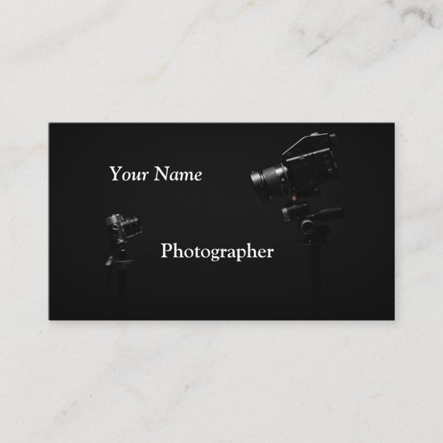 Carte De Visite Photographe photo noir et blanc (Devant)