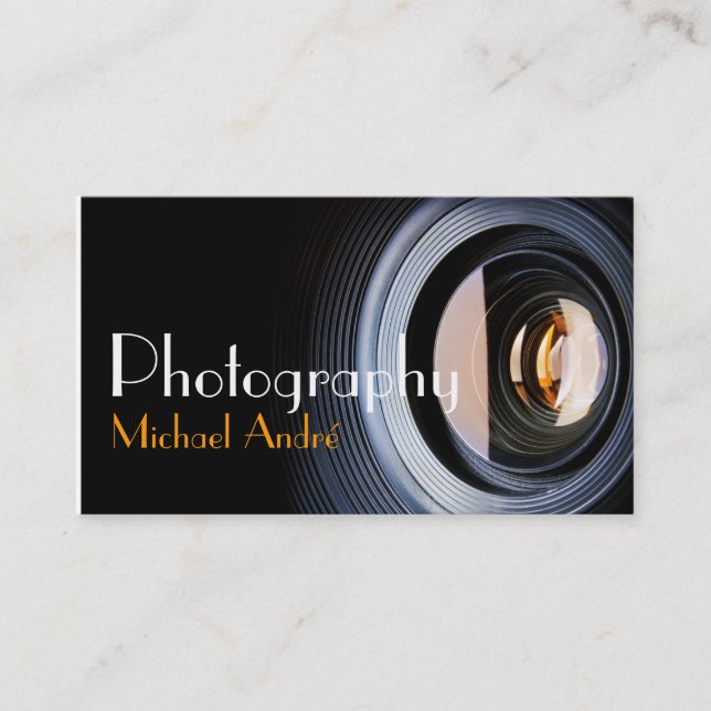 Carte De Visite Photographe Photographe Camera Lens (Devant)