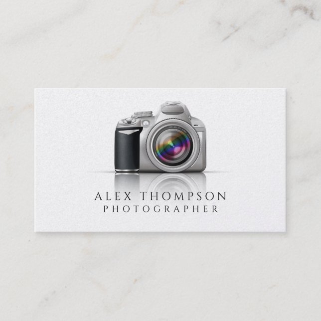 Carte De Visite Photographe professionnel de l'appareil photo refl (Devant)