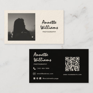 Carte De Visite Photographe professionnel minimaliste moderne
