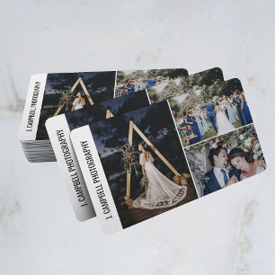 Carte De Visite Photographe professionnel Modern 3 Photo Collage
