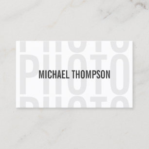Carte De Visite Photographe Professionnel Moderne Bold