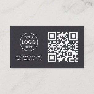Carte De Visite Photographe professionnel QR Code Logo moderne