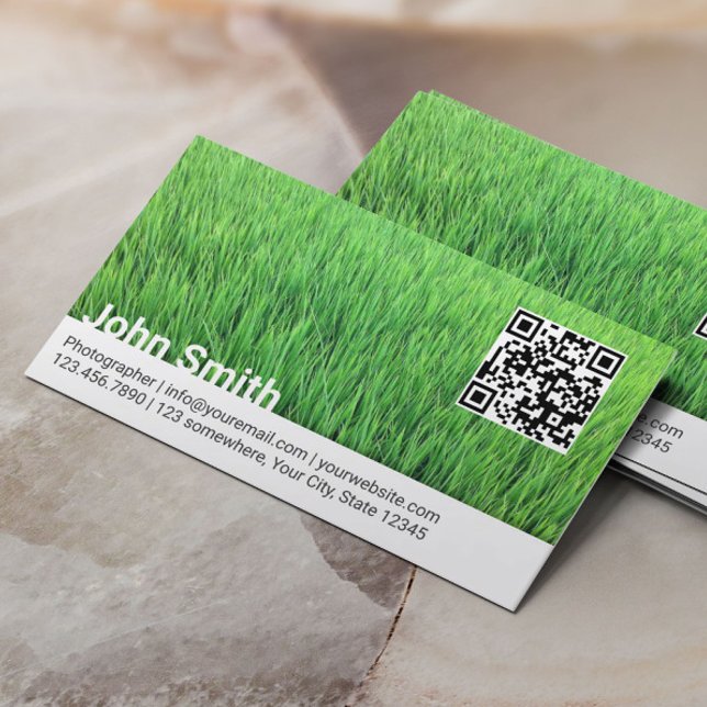 Carte De Visite Photographe professionnel QR Code Photographie (Créateur téléchargé)