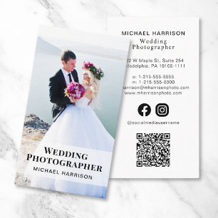 Carte De Visite Photographe QR Code Photo Médias sociaux