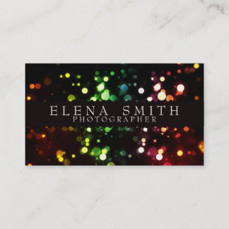 Carte De Visite Photographe Rainbow Bokeh