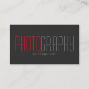 Carte De Visite Photographe spécial gris rouge