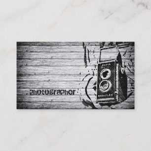 Carte De Visite Photographe tout simplement noir et blanc Lens de 