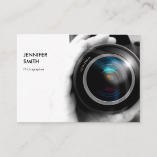 Carte De Visite Photographe tout simplement noir et blanc Lens de 