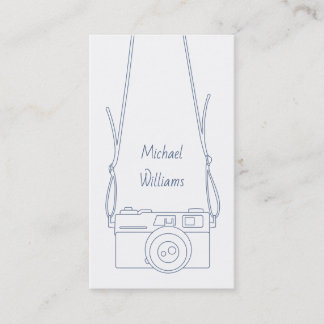 Carte De Visite Photographe vertical Camera and Sling Outline