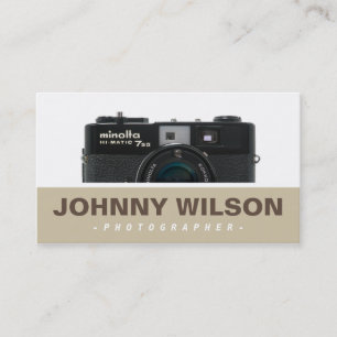 Carte De Visite Photographe vintage de code de l'appareil-photo QR