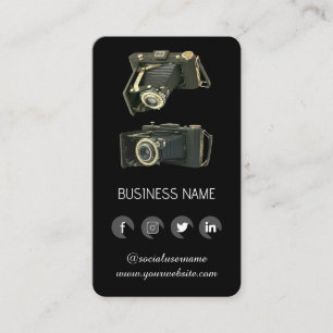 Carte De Visite Photographe vintage - Social Media QR Code