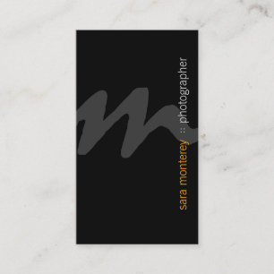 Carte De Visite Photographe Visual Arts Media Bold Monogram Dark