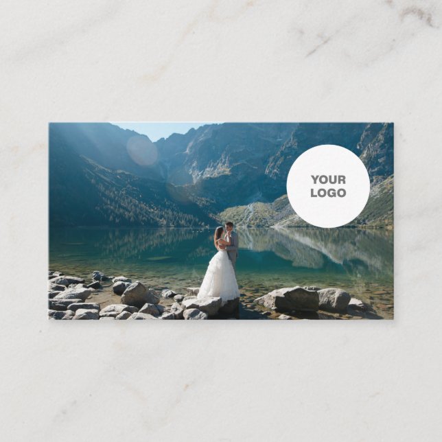Carte De Visite Photographe Wedding planner du logo chic et élégan (Devant)
