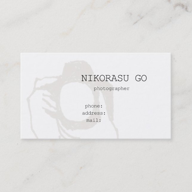 Carte De Visite photographer (Devant)