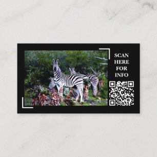 Carte De Visite Photographie animalière Zebra Aloe Personnalisée
