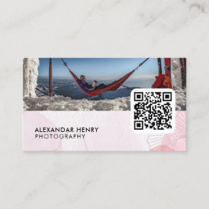 Carte De Visite Photographie Code QR   Photographe moderne Bu
