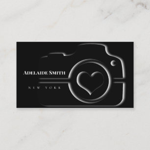 Carte de visite Photographie d'appareil photo noir