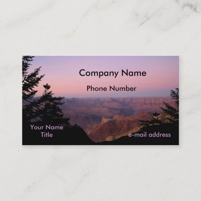 Carte De Visite Photographie de canyon grand (Devant)