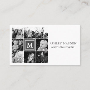 Carte De Visite Photographie de collage de photos de famille en mo