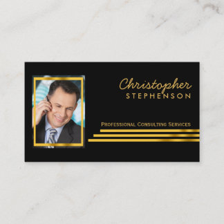 Carte De Visite Photographie de consultation professionnelle en or