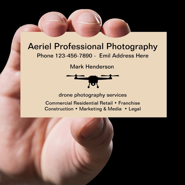 Carte De Visite Photographie de drone aérien (Créateur téléchargé)